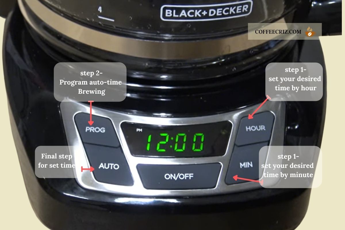 How to program Black and Decker coffee maker